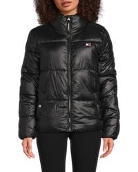 Tommy Hilfiger - Mid Length Puffer Jacket - Lyst