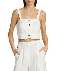 Ramy Brook - Gabi Button-Front Crop Top - Lyst