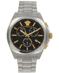 Versace - 40mm Two Tone Stainless Steel Medusa Chronograph Bracelet Watch - Lyst