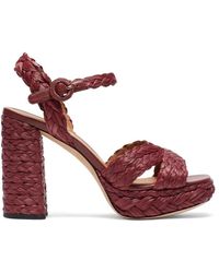 kate spade disco raffia platform sandals
