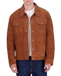 Cole Haan - Suede Regular Fit Jacket - Lyst