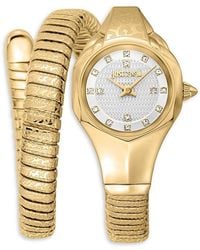 Just Cavalli - Ip Goldtone Stainless Steel & Crystal Wrap Watch/22Mm - Lyst