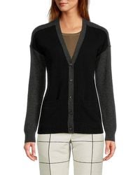 Amicale - 'Cashmere Colorblock Cardigan - Lyst