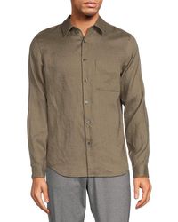 Theory - Irving Solid Linen Shirt - Lyst