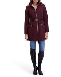Kensie - Softshell Belted Longline Jacket - Lyst