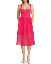 French Connection - Sweetheart Lace Midi Dress - Lyst