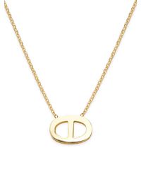 Saks Fifth Avenue - 14k Yellow Gold Mariner Link Pendant Necklace - Lyst