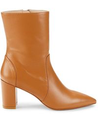 Stuart Weitzman - Renegade Point Toe Leather Ankle Boots - Lyst