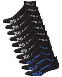 Fila 10-pack Logo Ankle Socks - Black