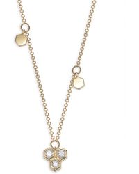 Saks Fifth Avenue - 14K & 0.2 Tcw Diamond Hexagon Necklace - Lyst