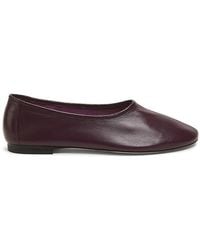 BY FAR - Prudence Leather Ballet Flats - Lyst