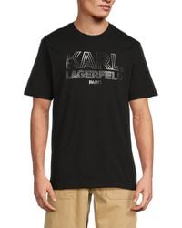 Karl Lagerfeld - Logo Graphic Cotton T-Shirt - Lyst