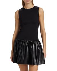 Alice + Olivia - Ella Faux Leather Minidress - Lyst