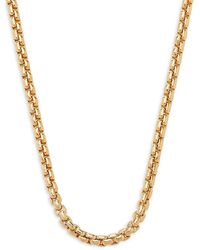 Saks Fifth Avenue - 22k Yellow Gold Sterling Silver Venetian Box Chain Necklace - Lyst