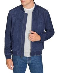 Cole Haan - Suede Bomber Jacket - Lyst