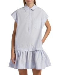 A.L.C. - A. L.C. Brock Cotton Drop-Waist Minidress - Lyst