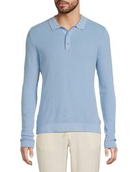 Onia - Long-Sleeve Cotton Polo Shirt - Lyst