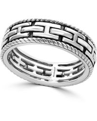 Effy Sterling Silver Textured Ring - Metallic