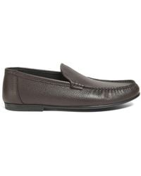 Bally - Moc-Toe Leather Loafers - Lyst
