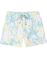 Vintage Summer - Floral Print 4-Way Stretch Volley Swim Shorts - Lyst