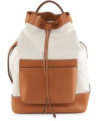 Tod's - Colorblocked Leather & Cotton Backpack - Lyst