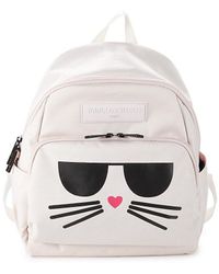 Karl Lagerfeld Cat-logo Textile Backpack - Pink