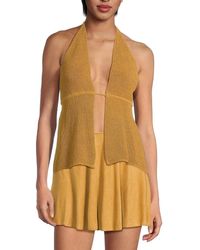 WeWoreWhat - Crochet Halter Bikini Top - Lyst