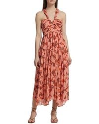 A.L.C. - A. L.c. Jaylin Ruched Cotton-silk Halter A-line Dress - Lyst