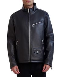 Karl Lagerfeld - Paris Outerwear Faux Leather,black,large - Lyst