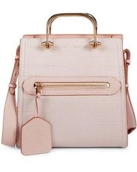 McQueen - The Short Story Croc Embossed Leather Crossbody Bag - Lyst