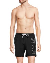 BOSS - Octopus Logo Swim Shorts - Lyst