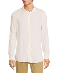 Onia - 'Long Sleeve Linen Blend Shirt - Lyst