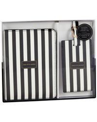 Saks Fifth Avenue 2-piece Luggage Tag & Passport Holder Travel Set - Black