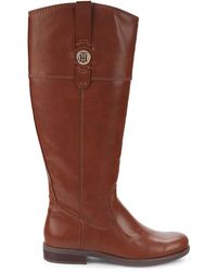 Tommy Hilfiger Faux Leather Mid-calf Boots - Brown