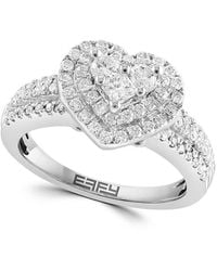 Effy - 14K & 1 Tcw Diamond Heart Ring - Lyst