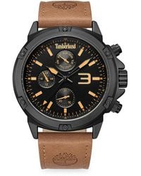 Timberland - Dress Sport 46mm Metal & Leather Strap Chronograph Watch - Lyst