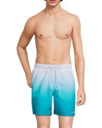 Calvin Klein - Gradient Logo Drawstring Swim Shorts - Lyst