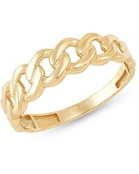 Saks Fifth Avenue - 14k Yellow Gold Curb Chain Ring - Lyst