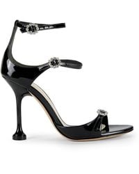Alexandre Birman - Anastasia 105Mm Rhinestone-Trim Leather Platform Sandals - Lyst