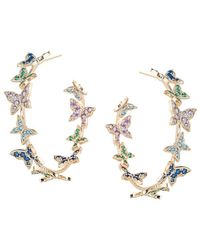 Eye Candy LA - The Luxe Collection Amelia Cubic Zirconia Butterfly Hoop Earrings - Lyst