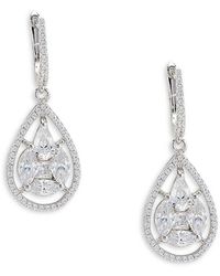 Lafonn - Platinum Plated Sterling Silver & 4.04 Tcw Simulated Diamond Drop Earrings - Lyst