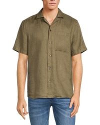 HUGO - Ellino Linen Camp Shirt - Lyst