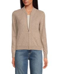 Saks Fifth Avenue - Cashmere Zip-up Bomber Cardigan - Lyst