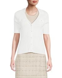 Karl Lagerfeld - Textured Striped Cardigan - Lyst