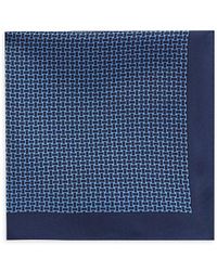 Saks Fifth Avenue - Geometric Print Silk Pocket Square - Lyst