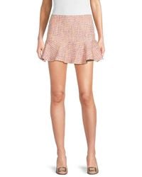 Lea & Viola - Tweed Flowy Flounce Miniskirt - Lyst