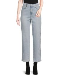DKNY - High Rise Heavy Faded Jeans - Lyst