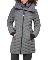 DKNY - Bib Puffer Coat - Lyst
