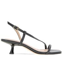 BCBGeneration - Inaya 50Mm Crocodile-Embossed Faux Leather Kitten-Heel Sandals - Lyst
