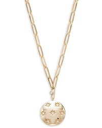 Saks Fifth Avenue - 14k Yellow Gold & 0.04 Tcw Diamond Star Pendant Paperclip Necklace - Lyst